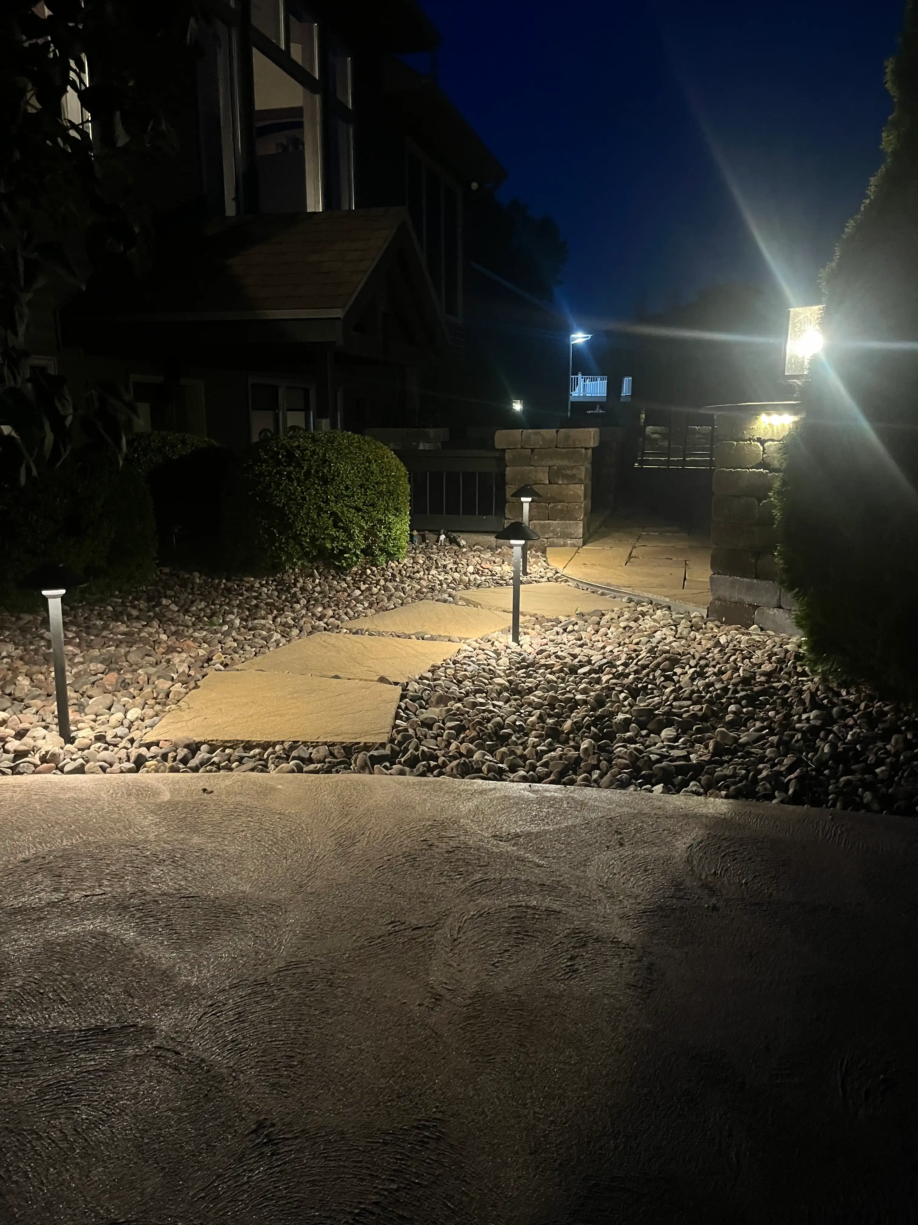 Professional pathway and garden lighting installation