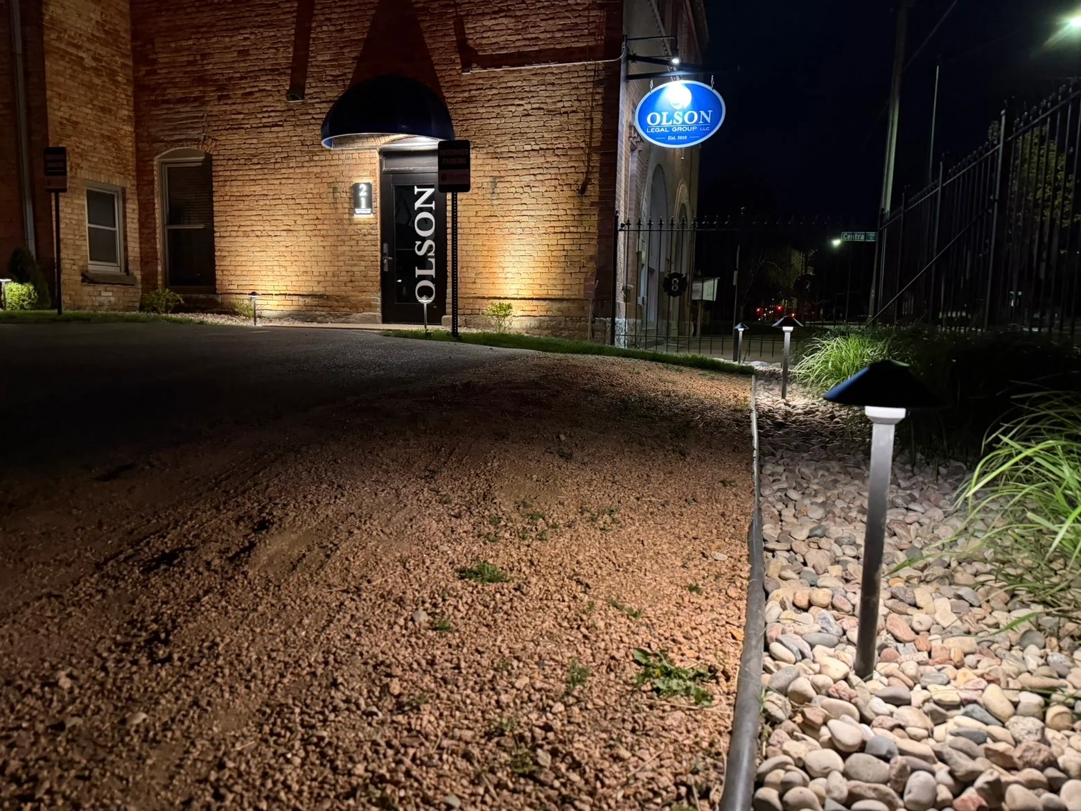 Outdoor lighting project showcasing professional installation results